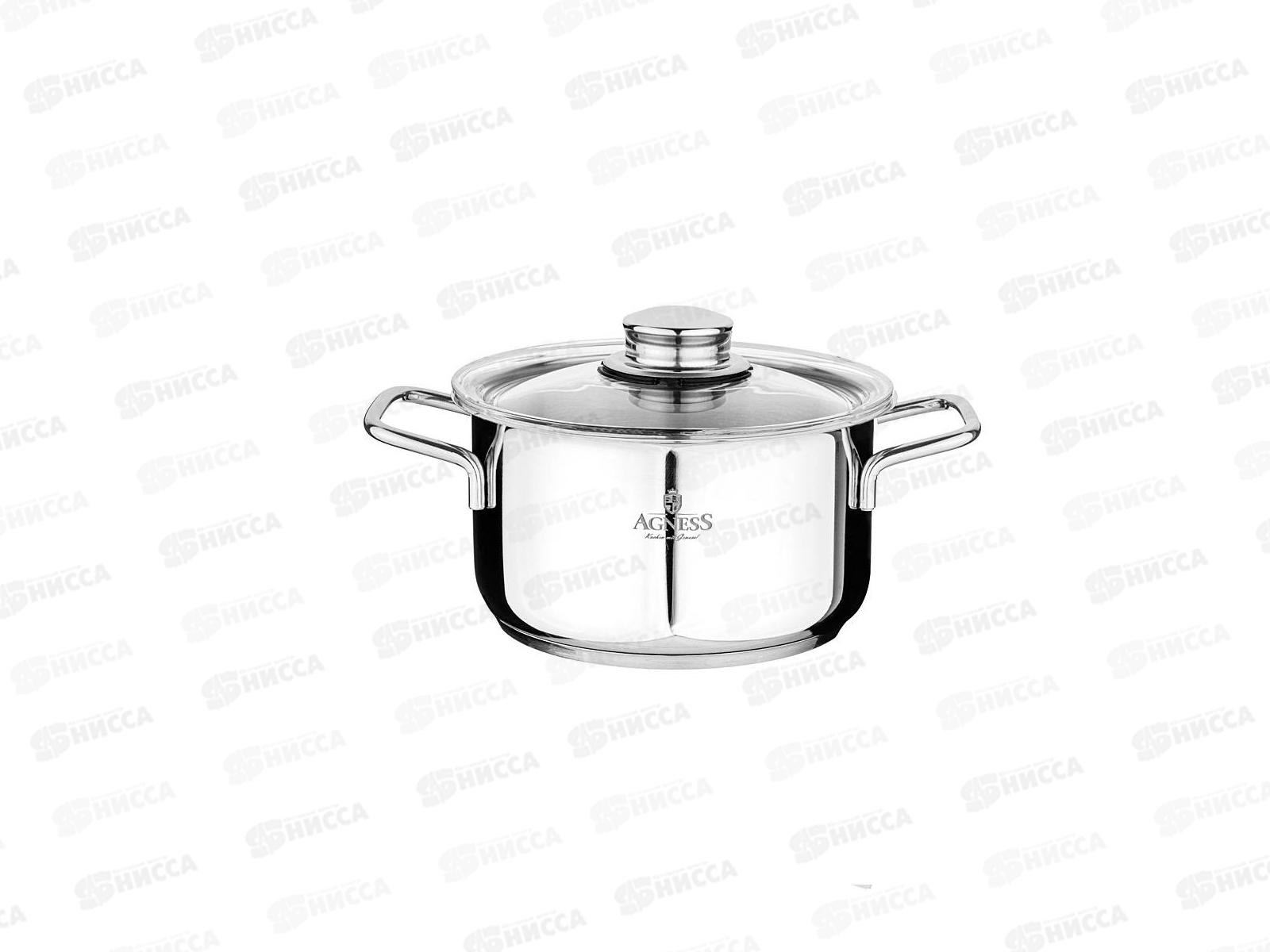 Кастрюля Agness МОНБЛАН 1,2л нерж сталь 936-120