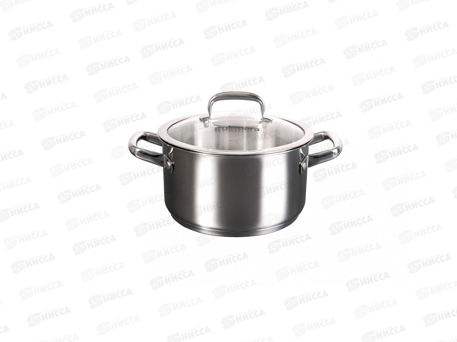 Кастрюля 3л &quotLEON" д.20см со стеклянной крышкой, LN-CA3020G