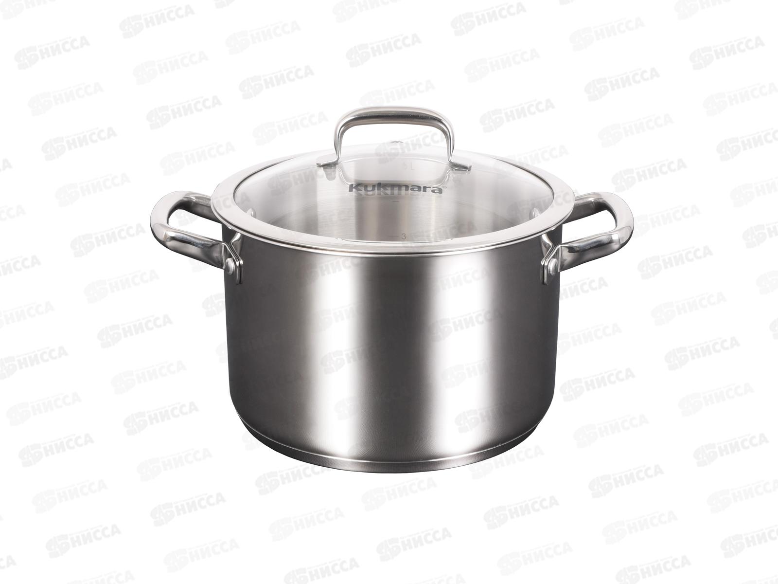 Кастрюля 7л &quotLEON&quot д.24см со стеклянной крышкой, LN-CA7024G