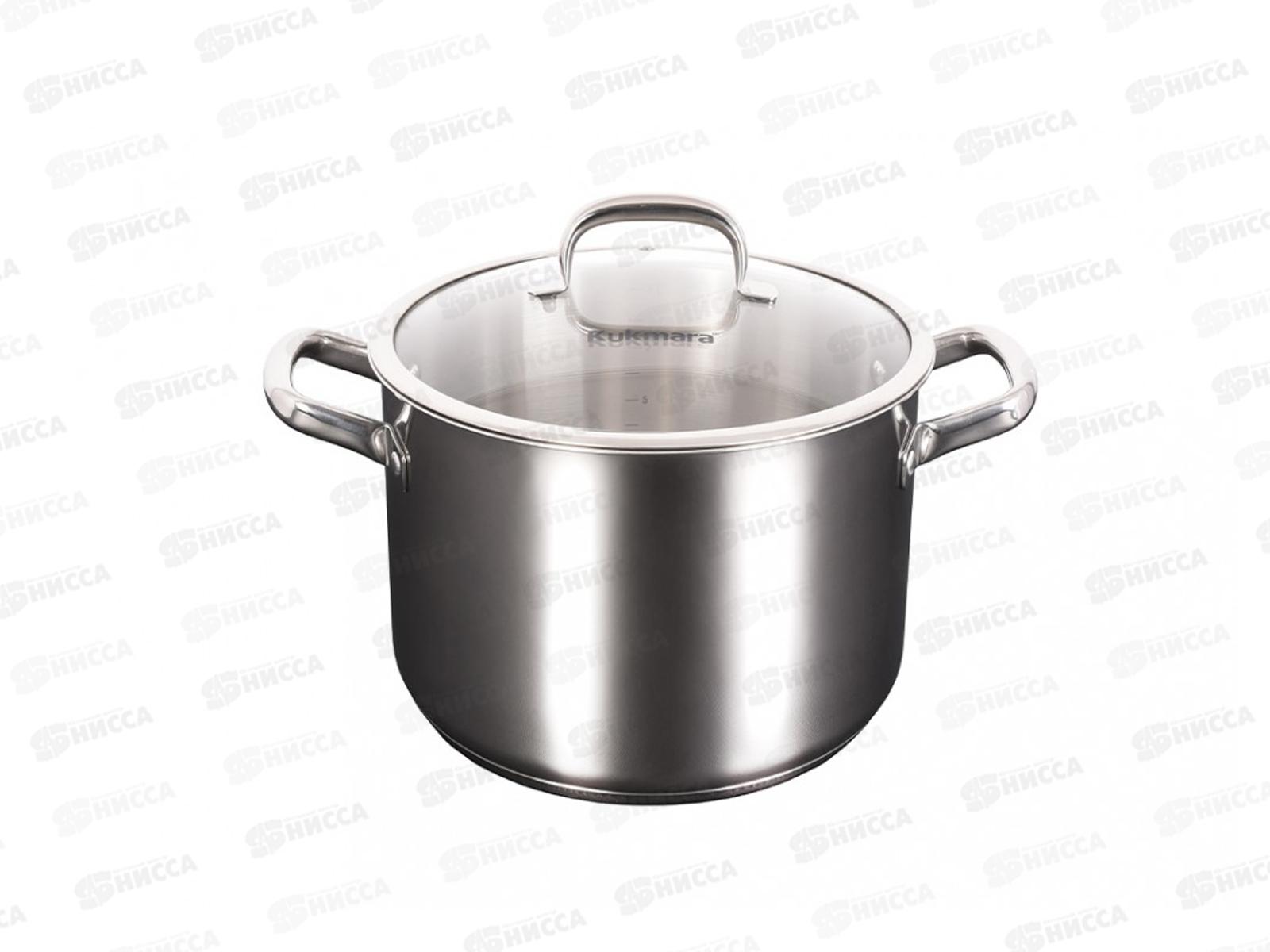 Кастрюля 9л &quotLEON&quot д.26см со стеклянной крышкой, LN-CA9026G