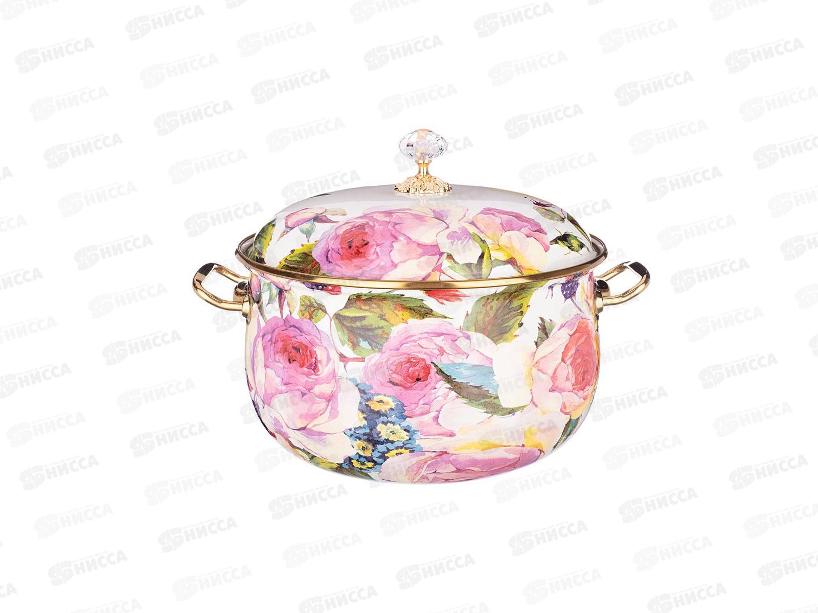 Кастрюля Agness эмаль Винтаж 6,1л с крышкой индукция 950-025