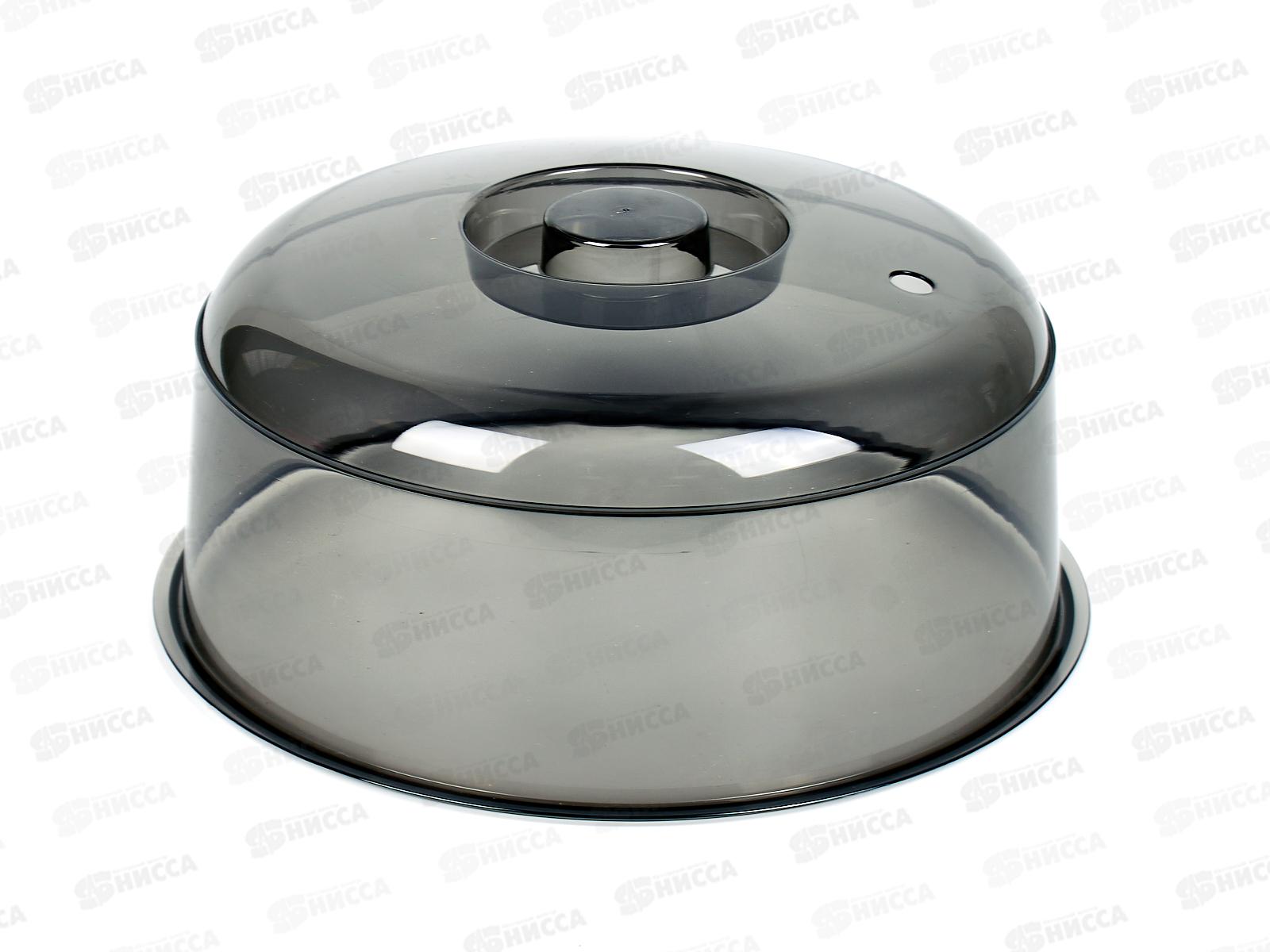 Крышка для разогрева пищевых продуктов в СВЧ D245мм черная прозрачная М1415 *24