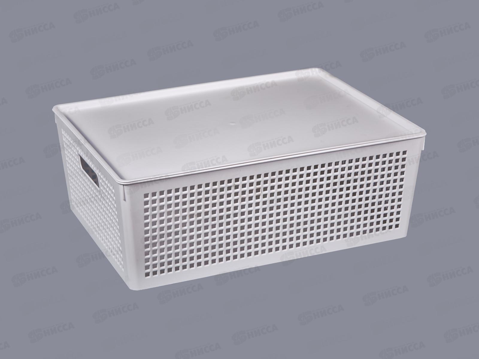 Корзина 16,5л с крышкой 415*310*153мм С47480 *16