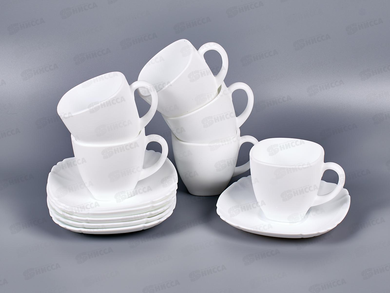 Набор чайный Бэйсик белый 12пр. 220мл Q5853