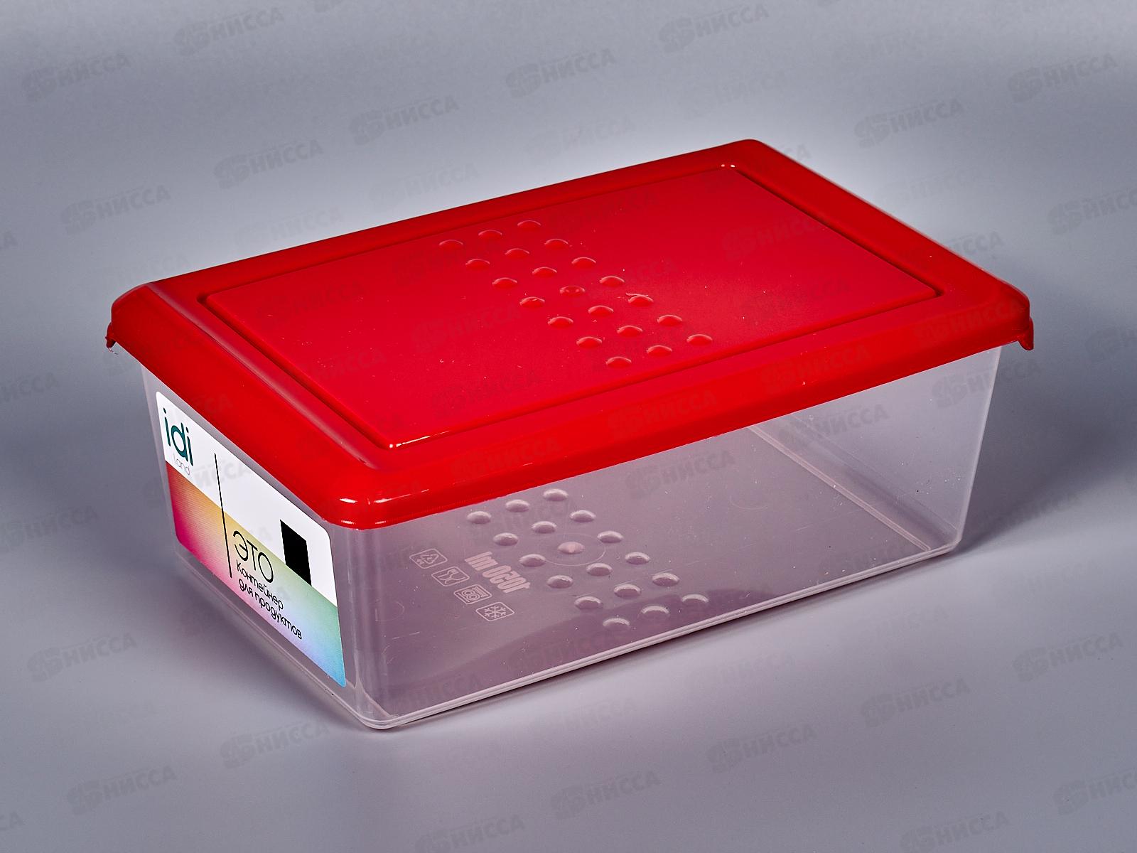 Контейнер для продуктов &quotAsti&quot прямоугольный 1,05л красный 221100206/03 *24