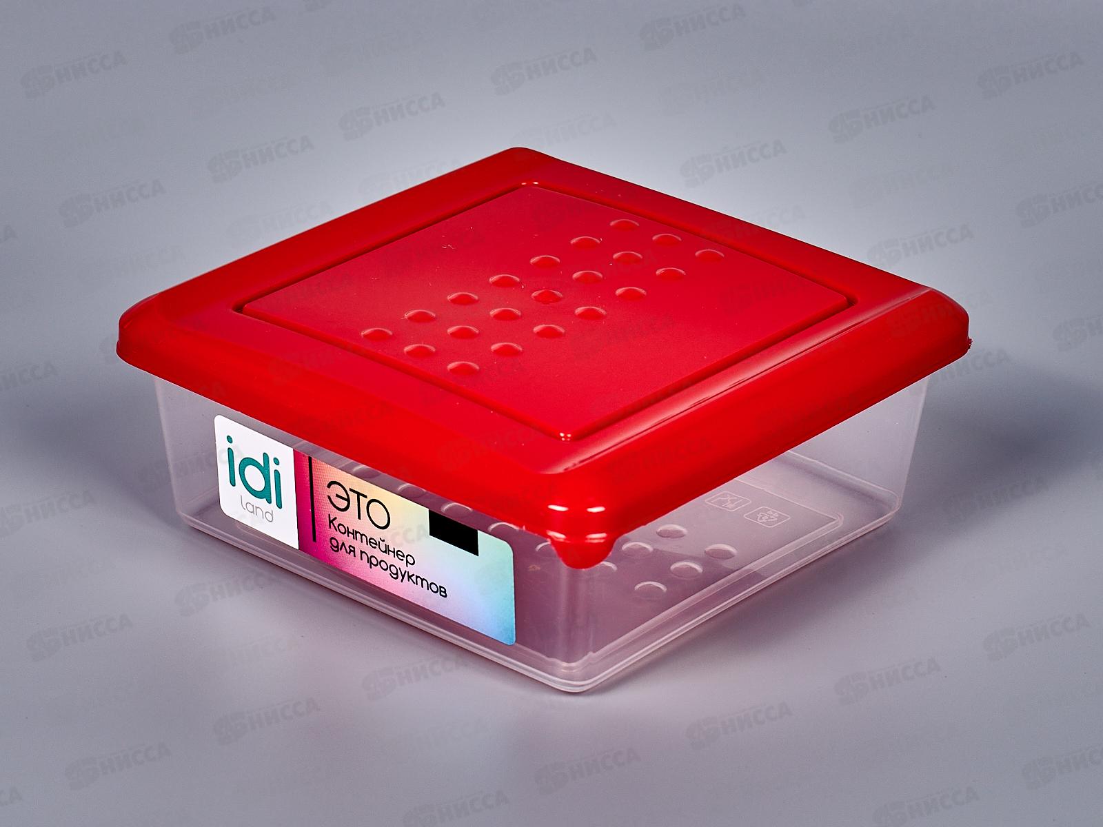 Контейнер для продуктов &quotAsti&quot квадрат 0,5л красный 221100306/03*26