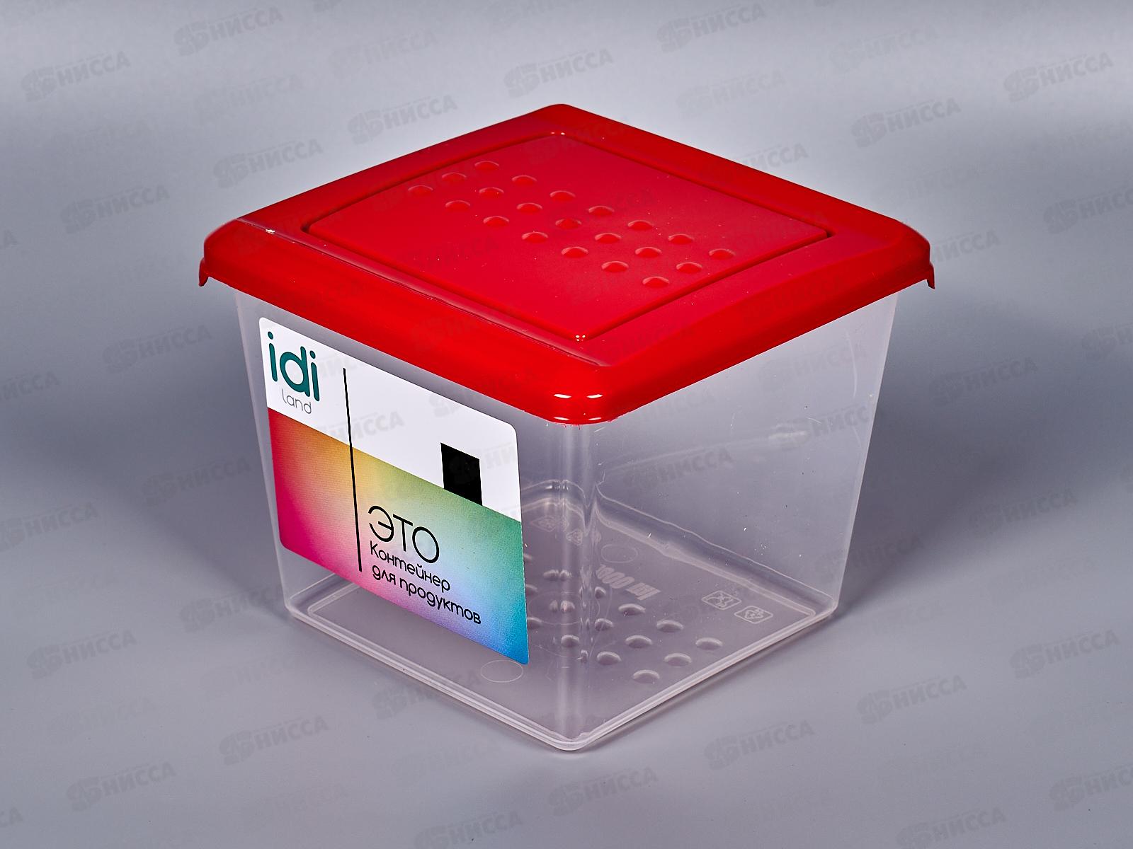 Контейнер для продуктов &quotAsti&quot квадратный 1л красный 221100406/03 *20