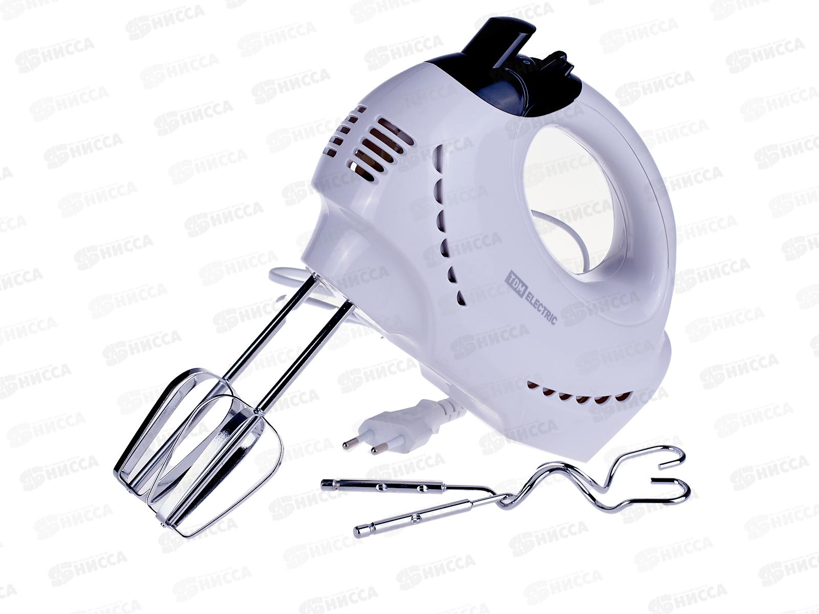 Миксер электрический TDM &quotЗевс 1&quot  200Вт, 5 скоростей, режим &quotТурбо&quot белый, 0001 *8