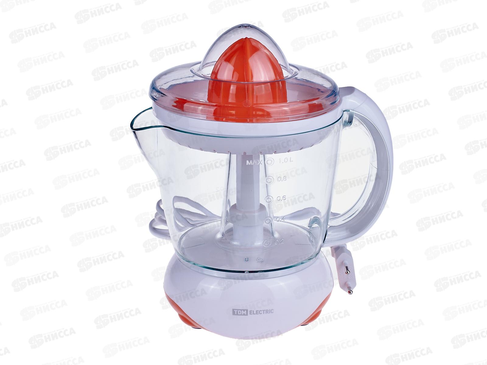 Соковыжималка электрическая для цитрусовых TDM "Фреш 1" 40Вт  1л, оранжевая, 0001 *12