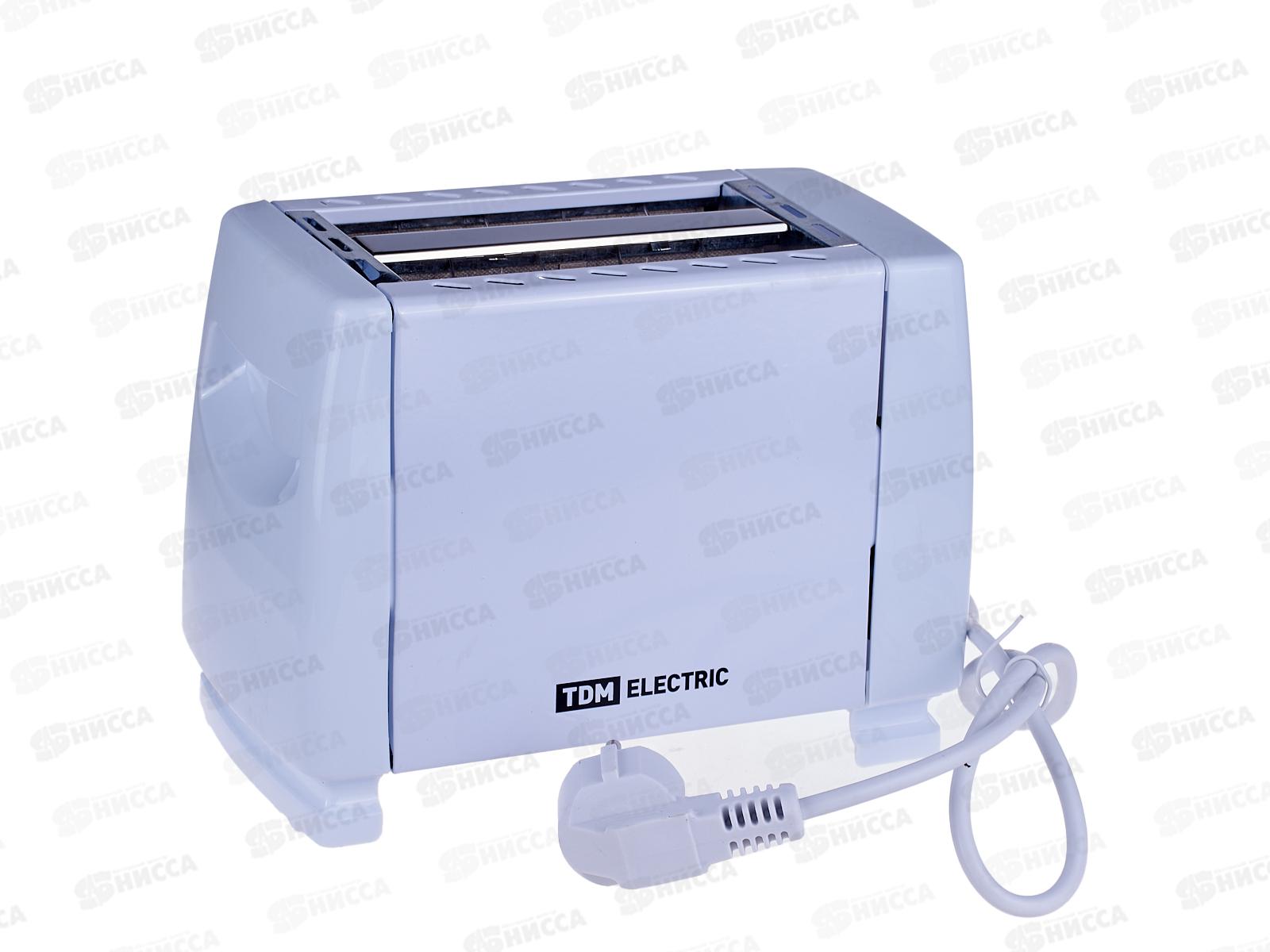 Тостер TDM &quotУтро&quot  700Вт на 2 тоста, нержавеющая сталь, белый, 0001 *12