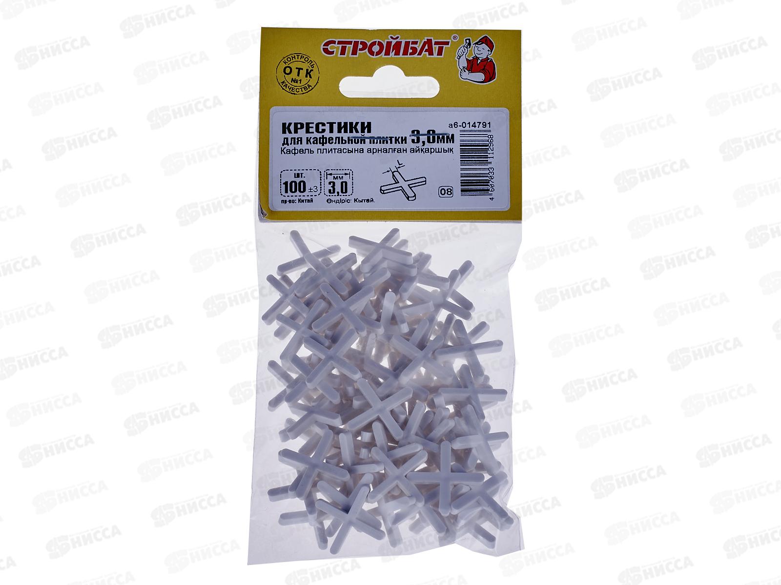 Крестик для кафельной плитки 3,0 мм (100 шт), 014791