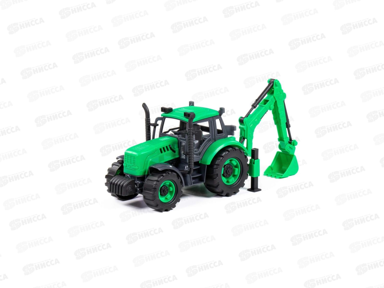 Экскаватор &quotПрогресс&quot инерционный (зелёный) в коробке, 91536  *12