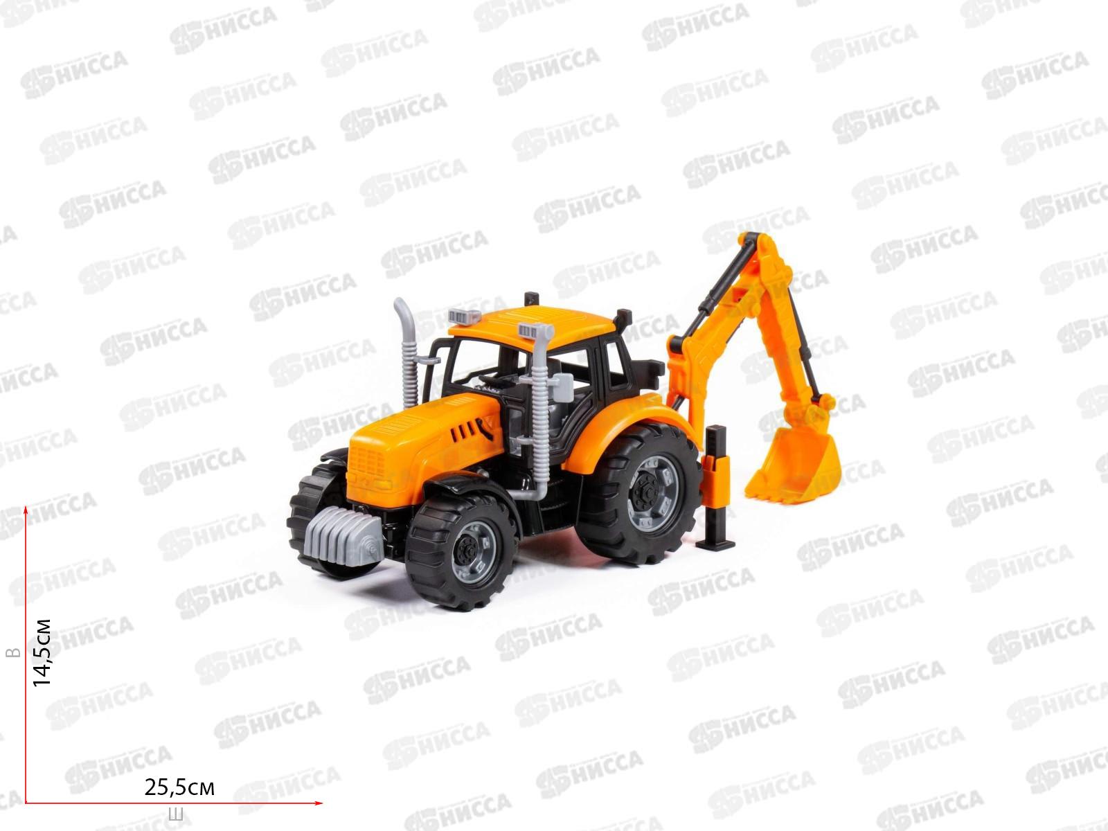 Экскаватор &quotПрогресс&quot инерционный (оранжевый) в коробке, 91543  *12
