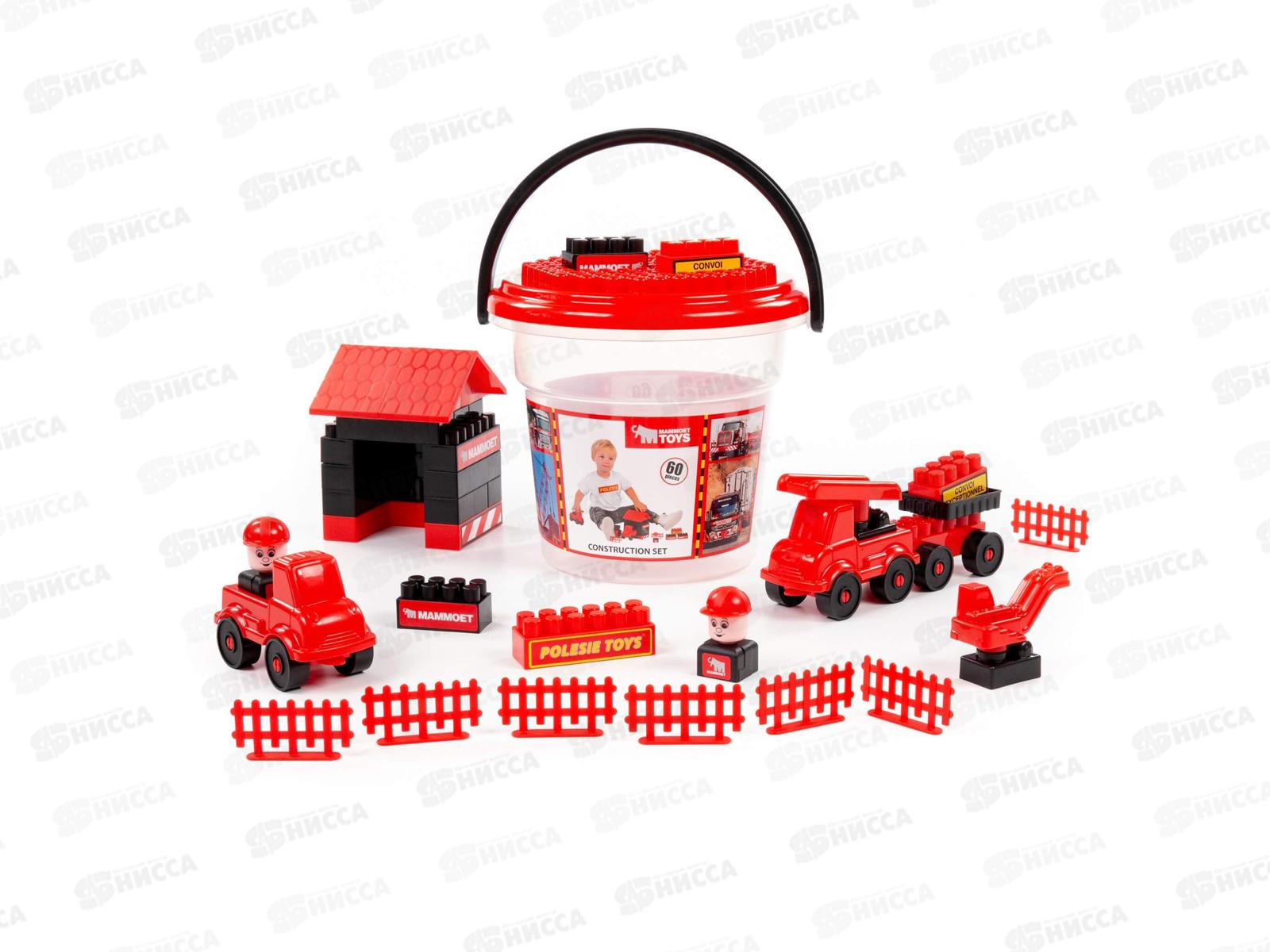 Конструктор &quotМАММОЕТ&quot 60 элементов 93165 в ведёрке  *6