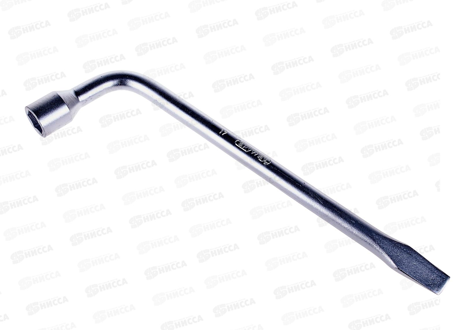 Ключ баллонный L-образный 17*350мм SKYWAY кованый с лопаткой, S04303003