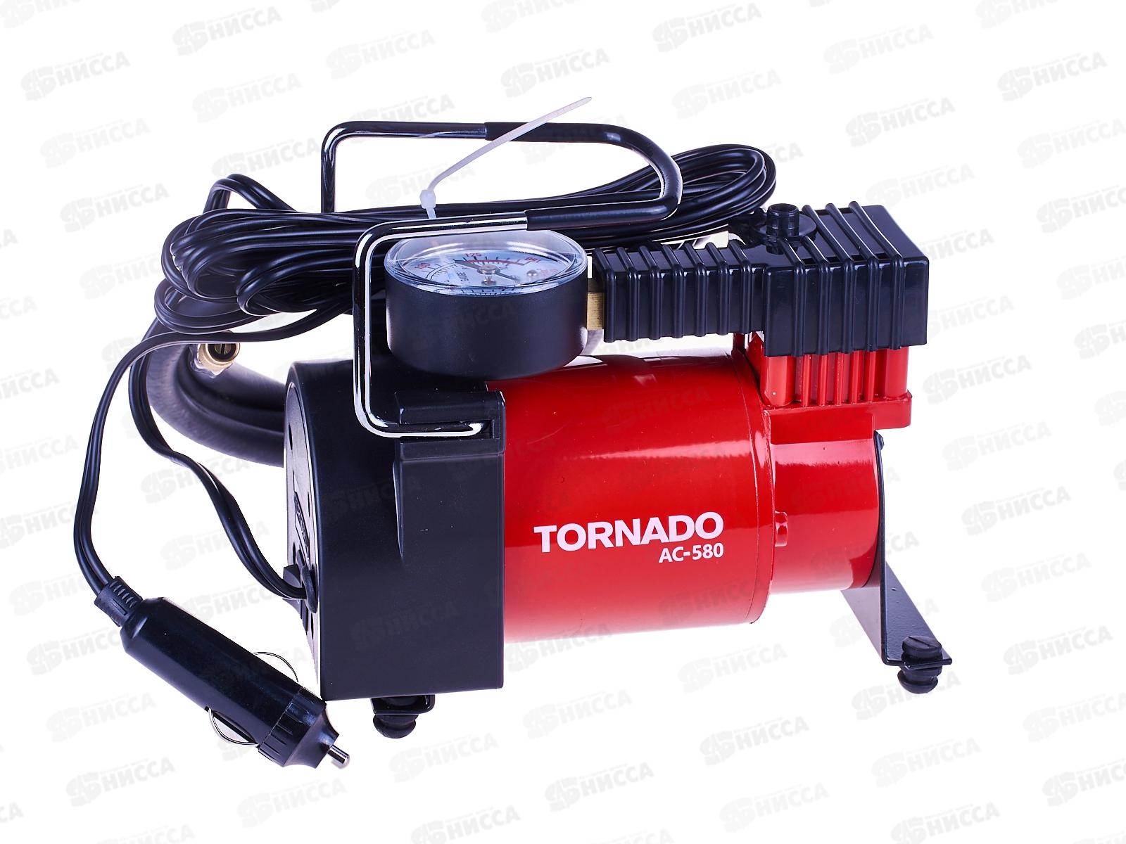 Компрессор автомобильный металлический 40 л/мин в прикуриватель ТОРНАДО АС-580 SKYWAY, S02001019