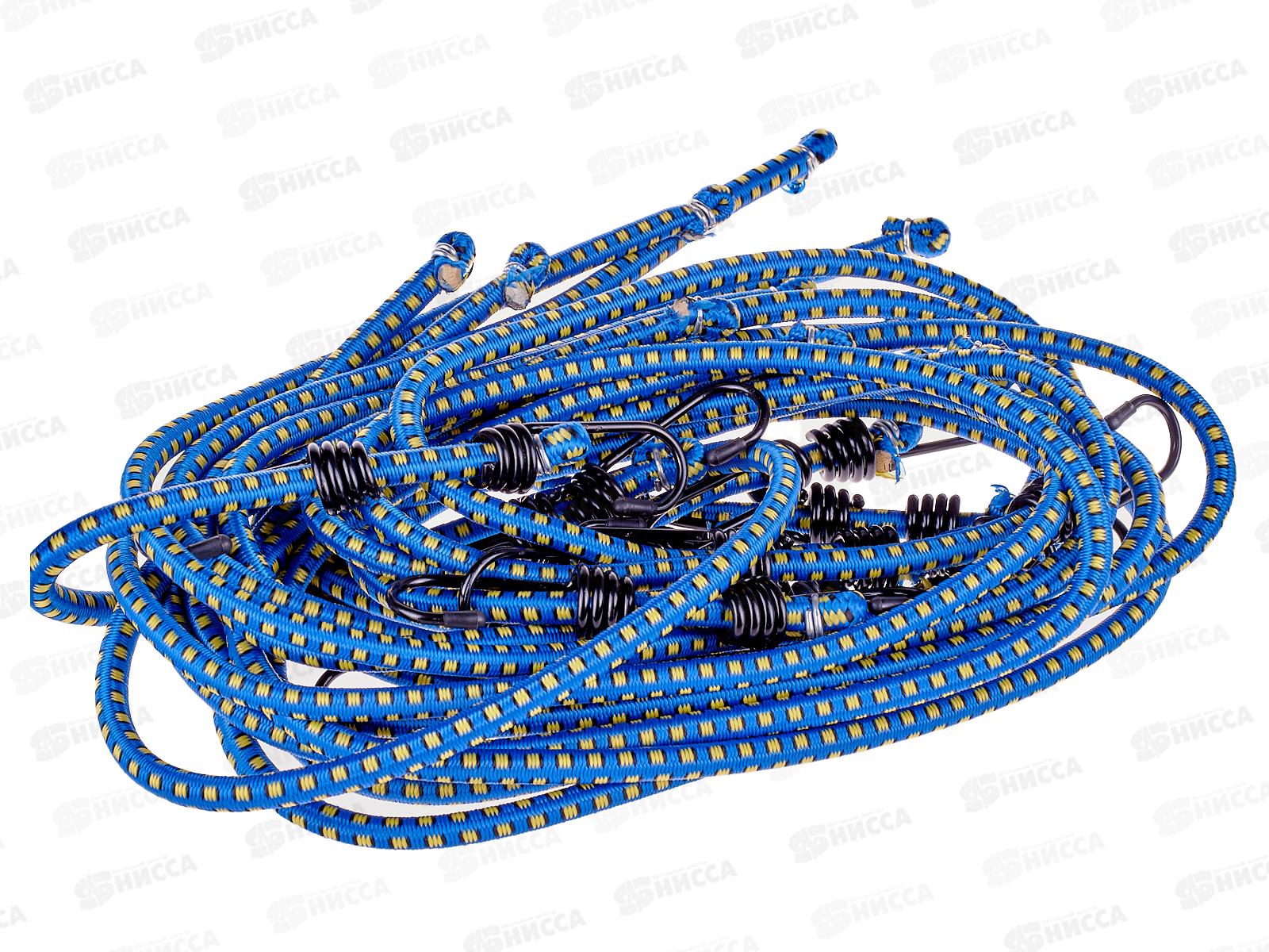 Резинка для крепления багажа 100см*8мм SKYWAY 10шт метал. Крюк, S06001005