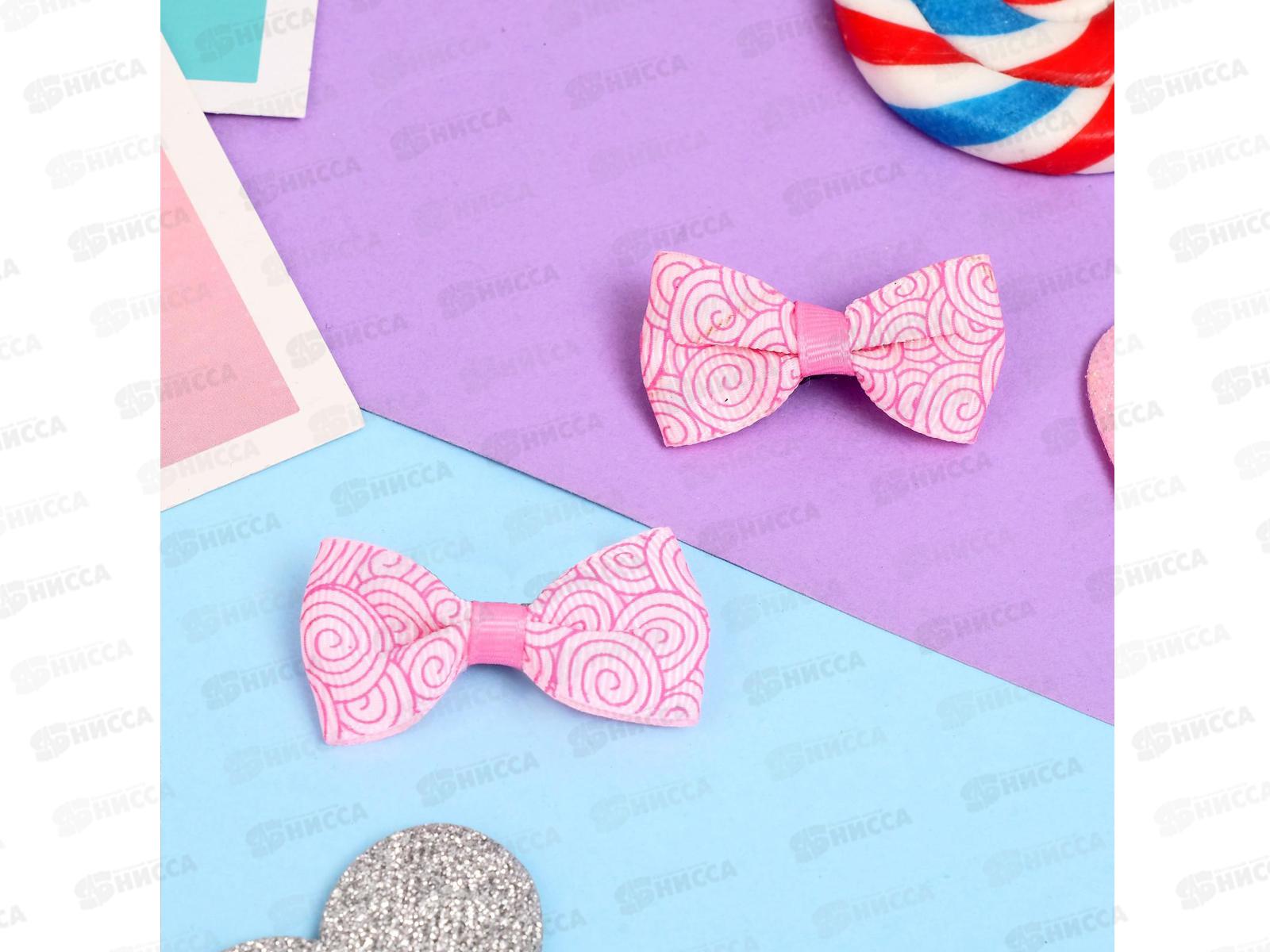 Зажим  д/волос "Бантик" 4,5см волна 2539518 *6