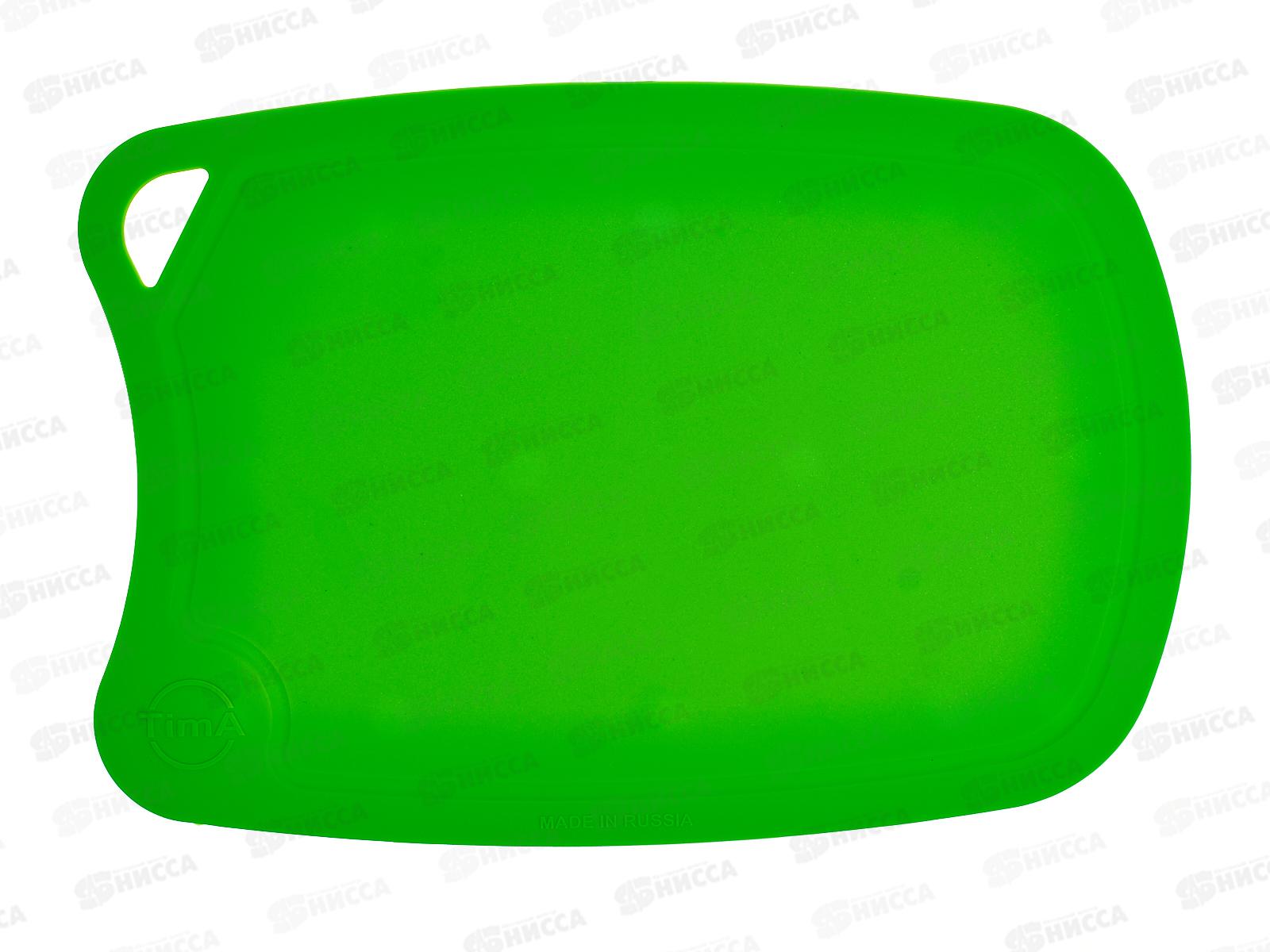 Доска разделочная TimA овальная 310*210 (полиуретан) салат., ДРГ-3221