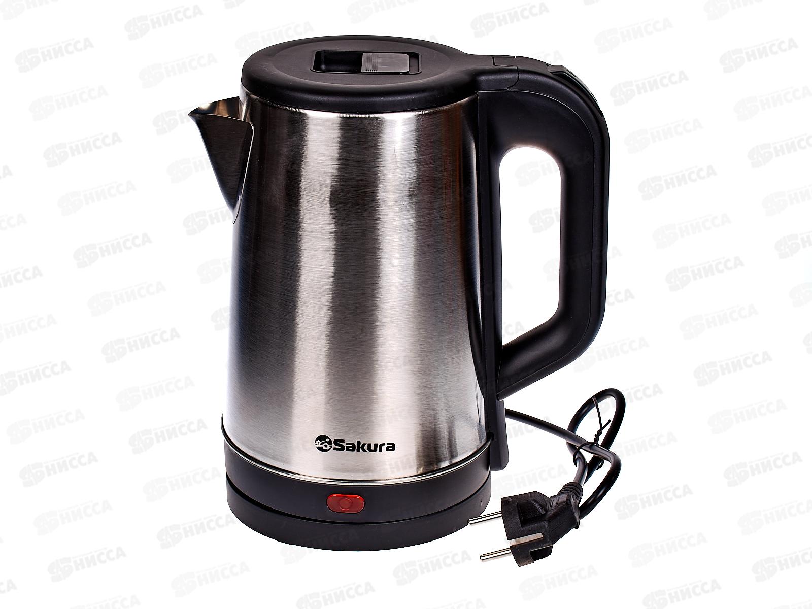 Чайник электрический SA-2167BK 1,8литра черный диск