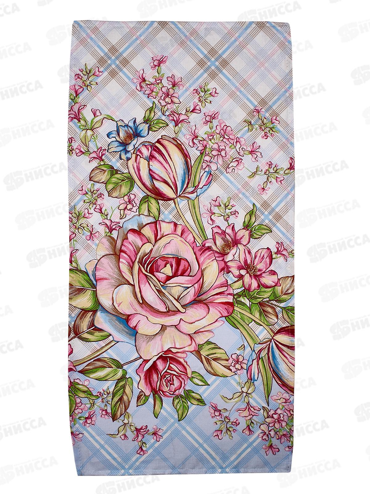 Полотенце из рогожки 60*45 Весенний букет, 29013