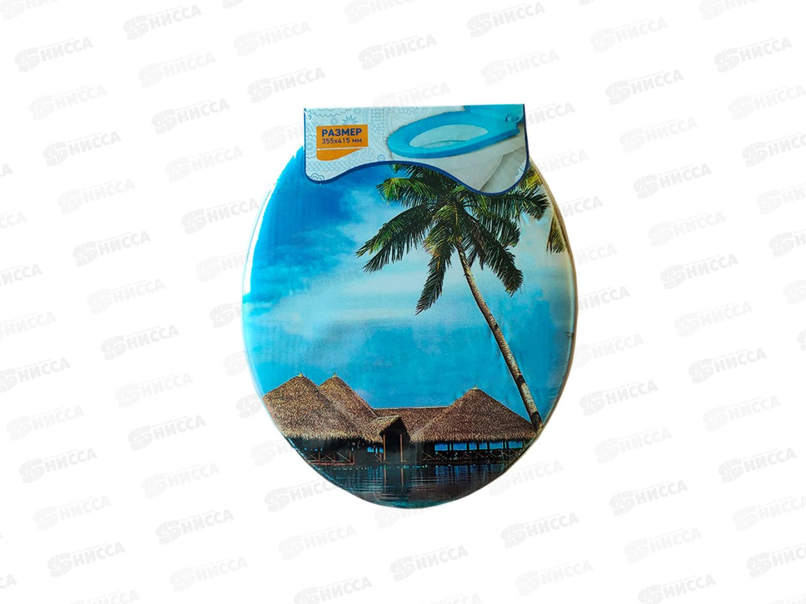 Сиденье на унитаз мягкое с рисунком  Райское место *17