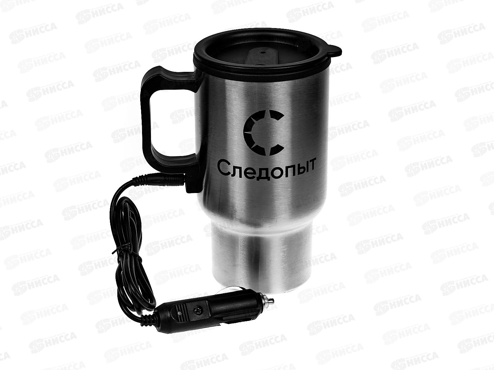 Автокружка "Следопыт" с подогревом от прикуривателя, пласт. колба