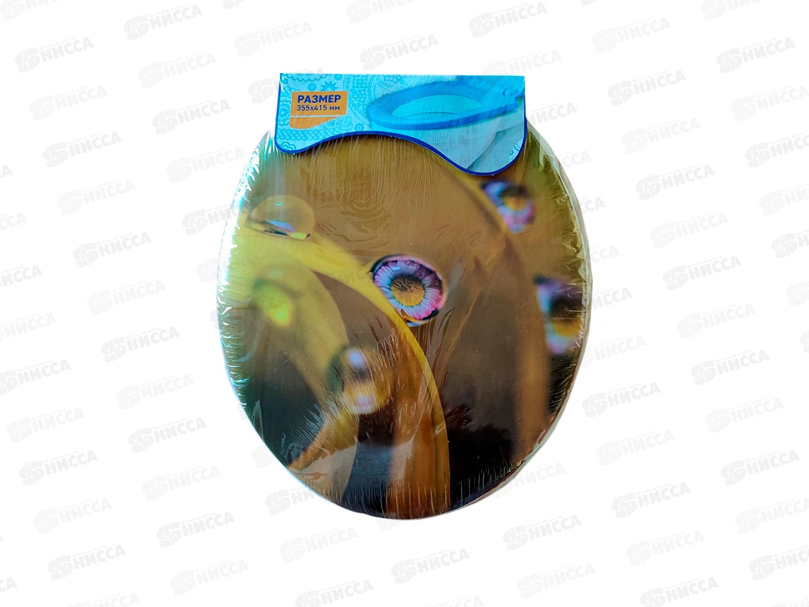 Сиденье на унитаз мягкое с рисунком  Роса *17