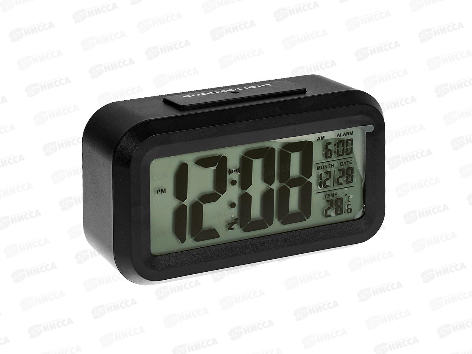 Часы-будильник СИГНАЛ EC-137B термометр, подсветка дисплея, 3*AAA  *10/90