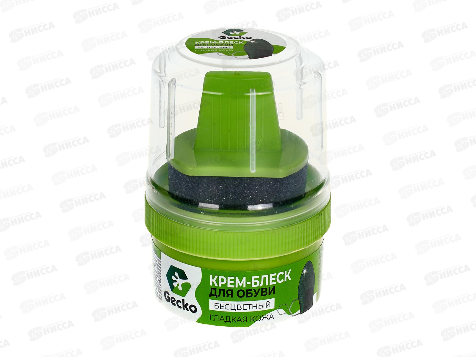 Gecko Крем-блеск для обуви Бесцветная 60мл *48