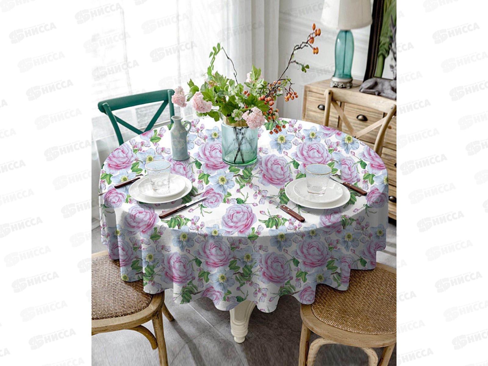 Клеенка Grace ткань с пвх 1,4х20м STS3006 84188 белые и розовые цветы