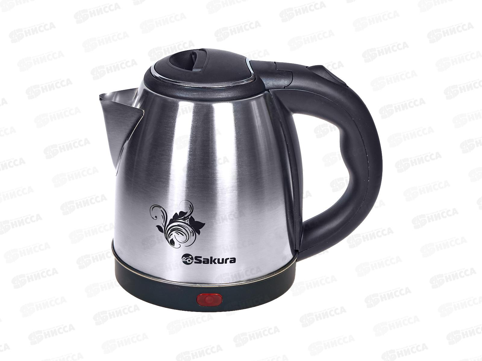 Чайник электрический SA-2124 (1,2) нержавеющая сталь д