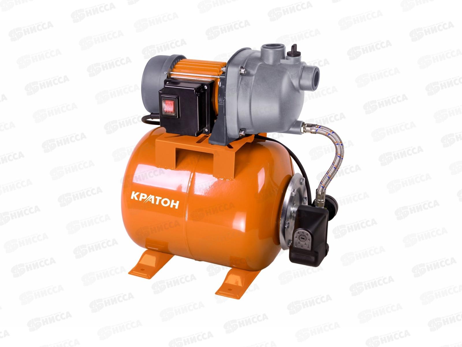 Насосная станция 800Вт, 8м/32м, 24л, 3000л/ч, Кратон AWP-800S-24