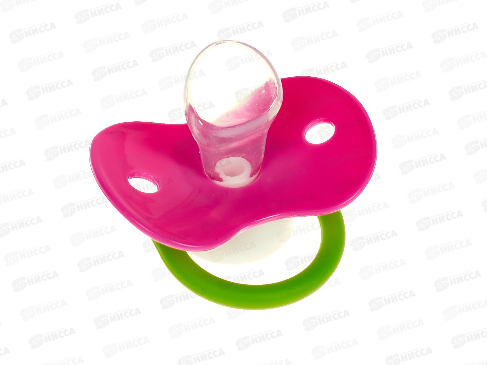 Пустышка силиконовая с кольцом с прикусом 3-6 арт 405-а