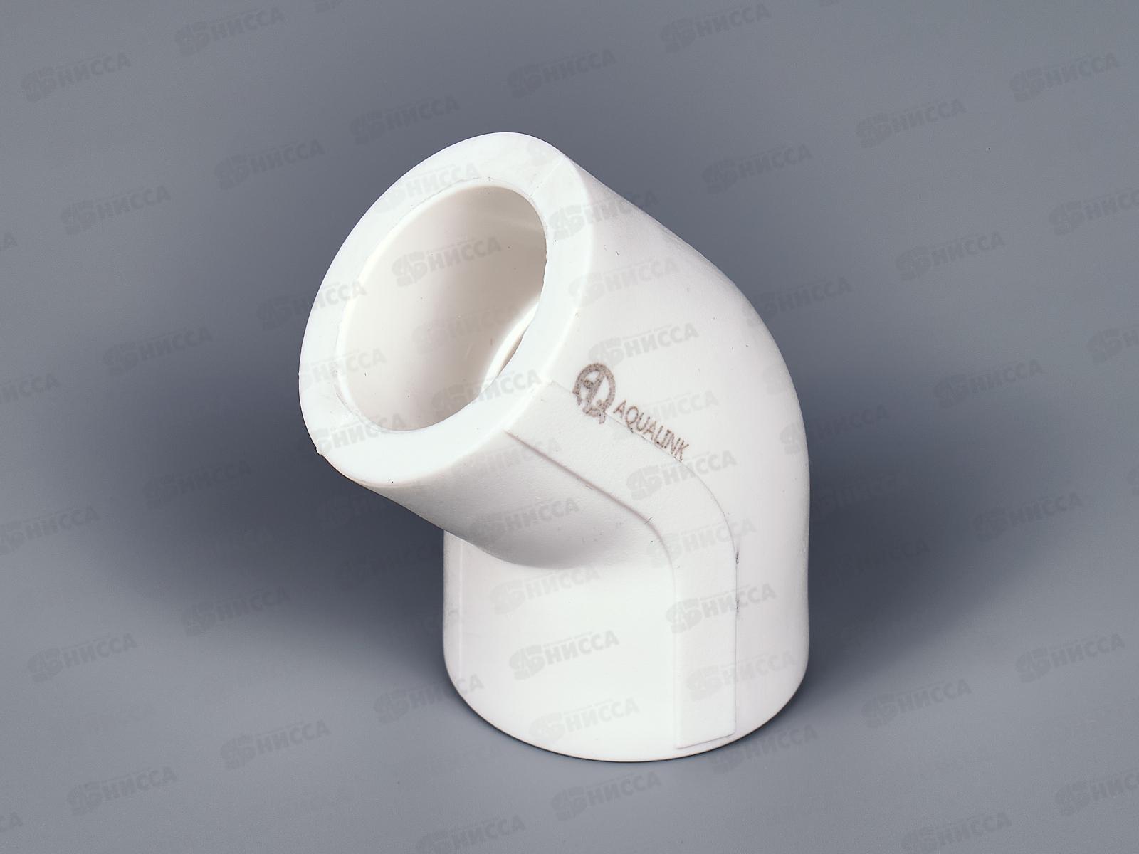 Угольник PP-R 45 градусов DN25 Aqualink, 03460 *30/300