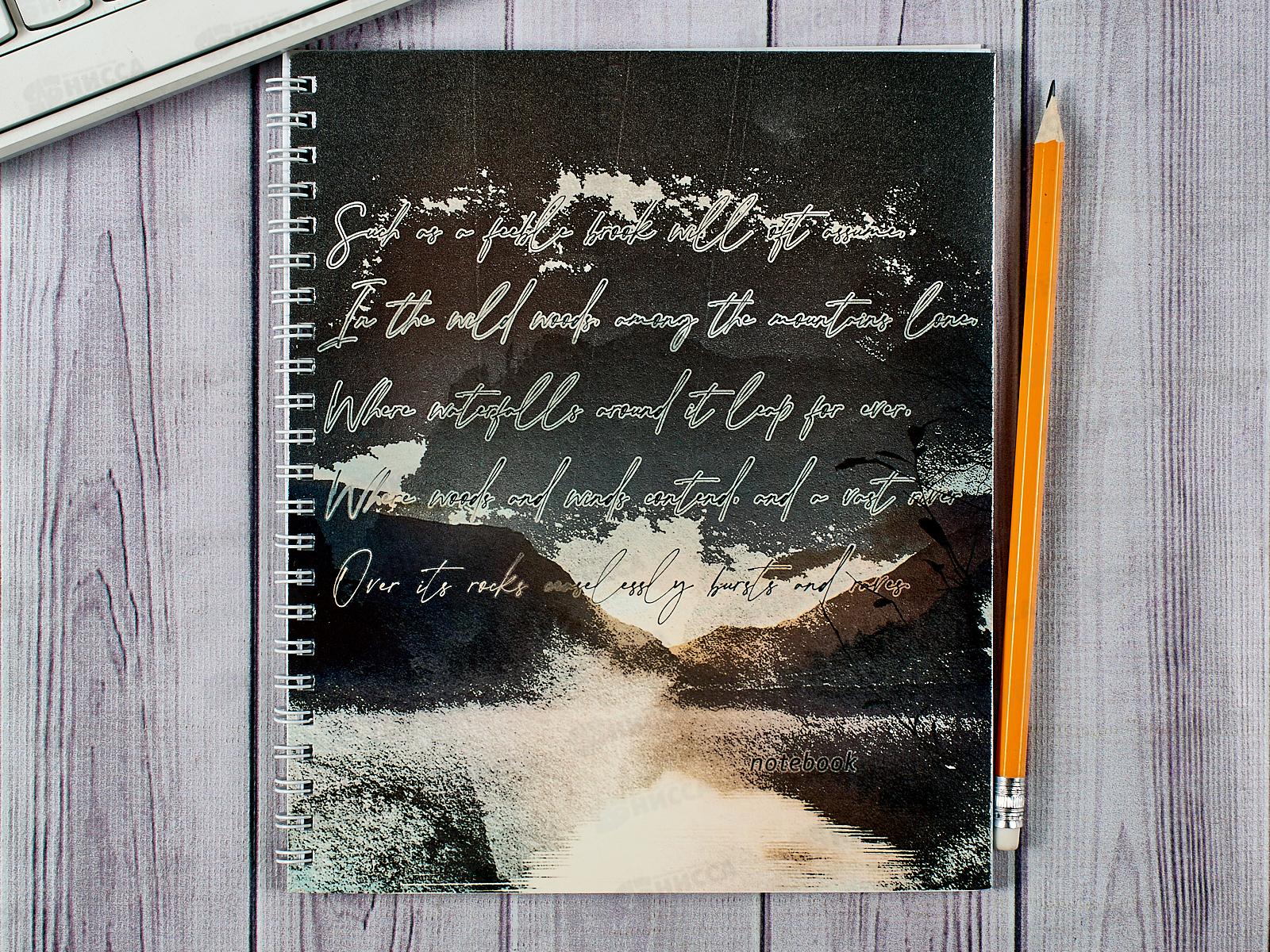 Тетрадь 48л кл. ПЛН Туманные пейзажи, мет.греб., 3202-48 *30