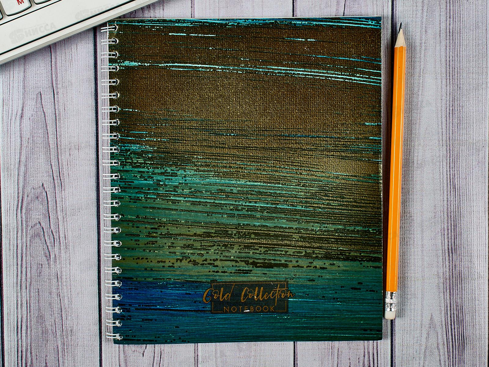 Тетрадь 48л кл. ПЛН Gold Collection, мет.греб., 3220-48 *30