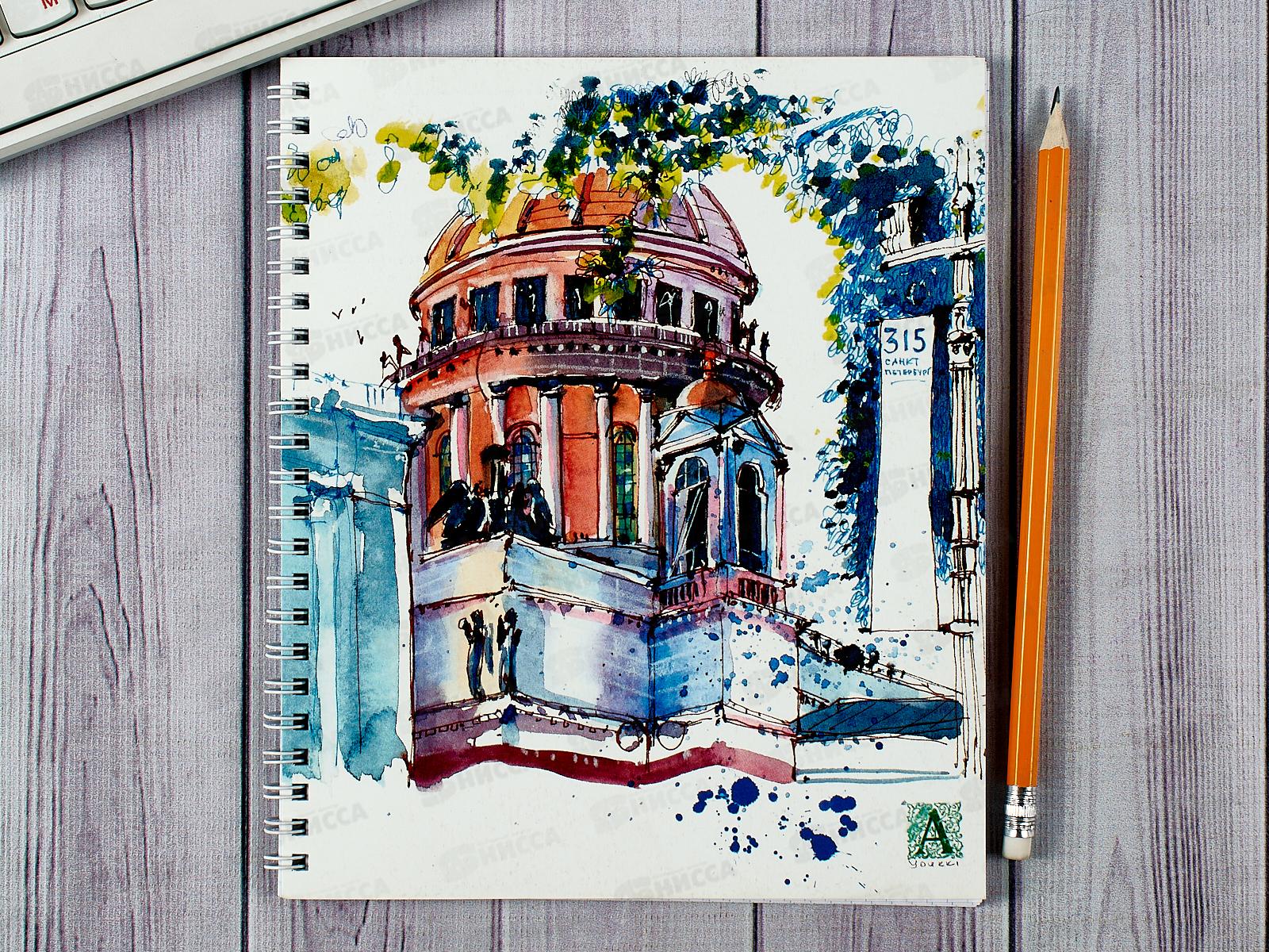 Тетрадь 48л кл. ПЛН Питерские скетчи, асс., греб., 3018-48  *30