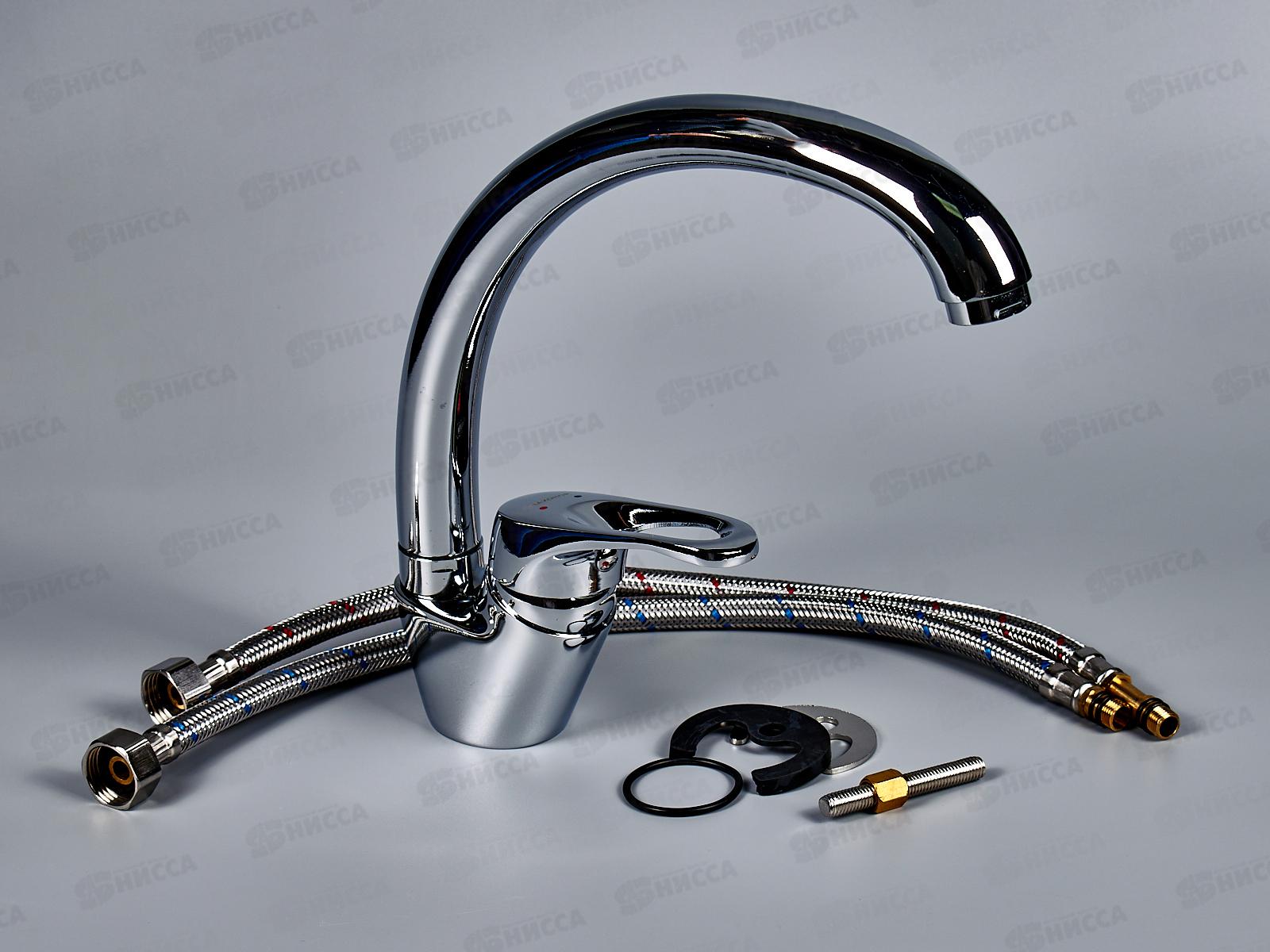 Смеситель для кухни с гайкой, хром, MN4113  *10