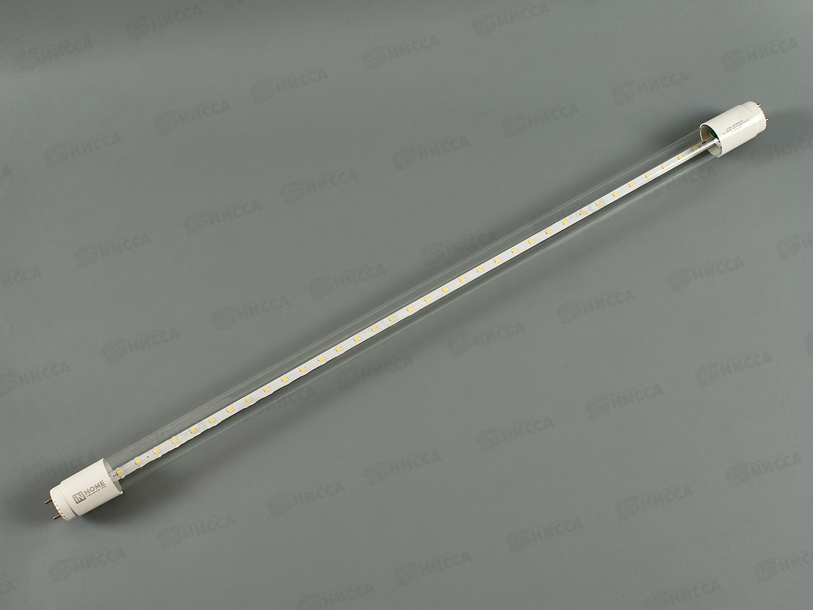 Лампа светодиодная IN HOME LED-T8R-П-PRO 10Вт 230В G13R 4000К 600мм прозрачная