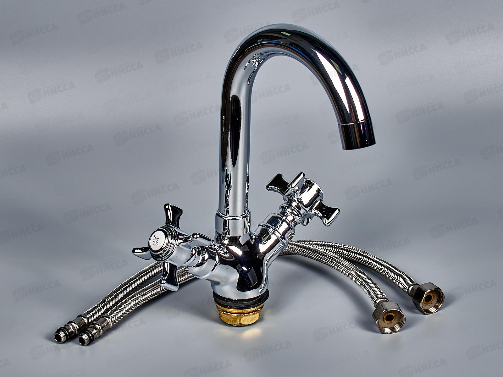 Смеситель для раковины с гайкой, хром, MN4524   *10