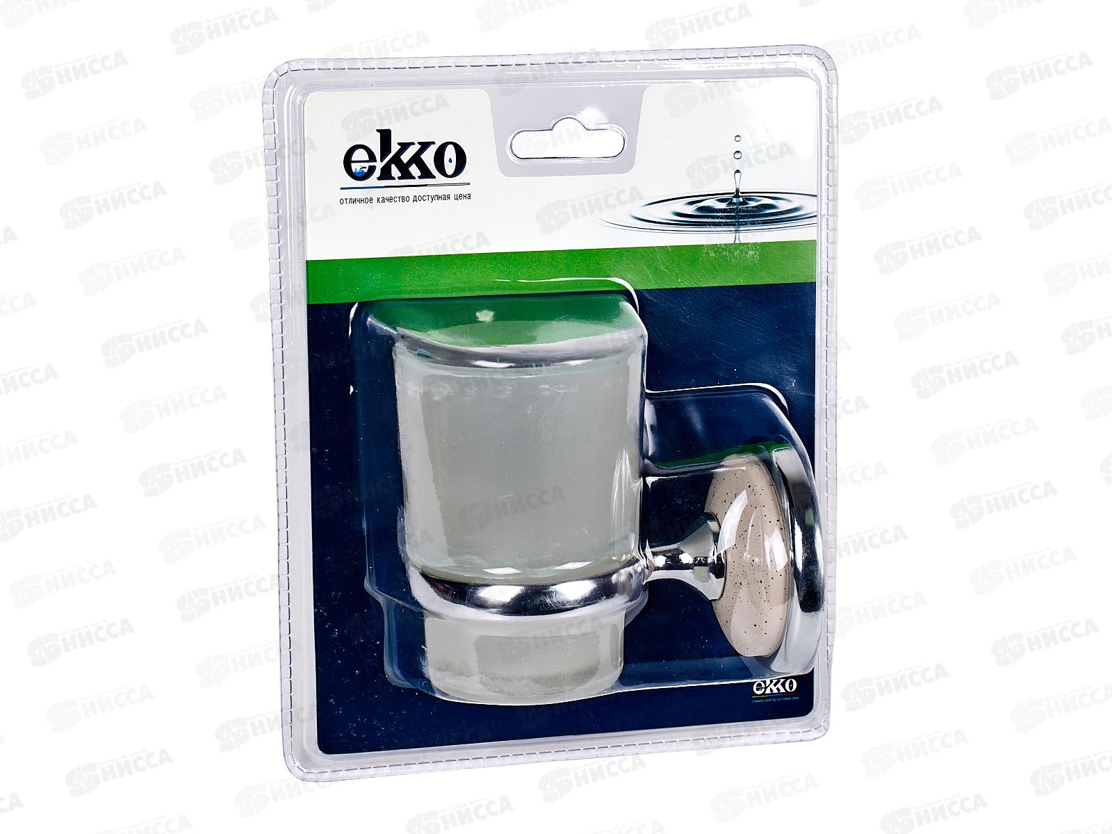 Держатель + стакан хром/серый, E3106   *24