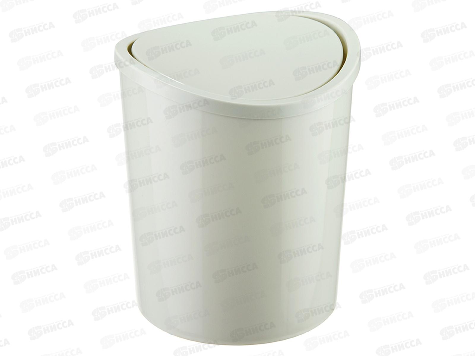 Контейнер для мусора 1,6л настольный Белый ротанг М2490 *24