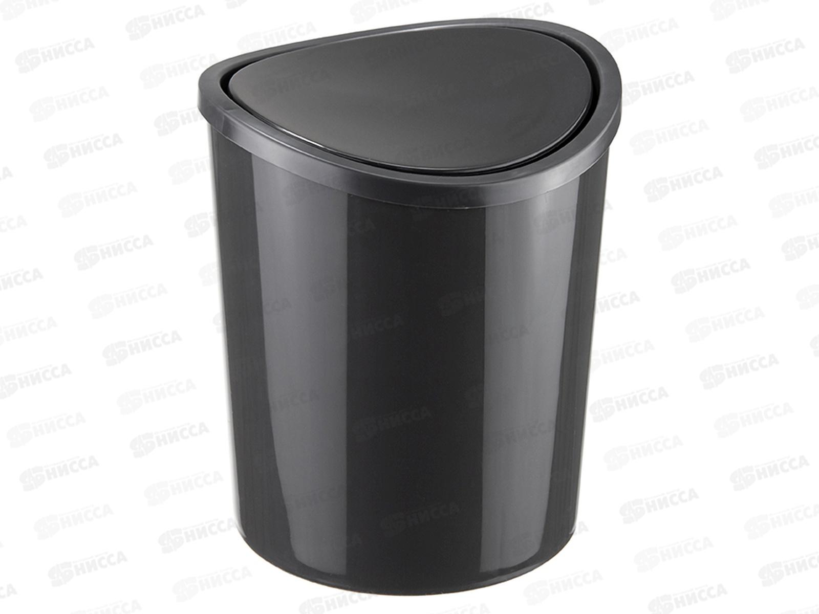 Контейнер для мусора 1,6л настольный Графитовый М2490 *24