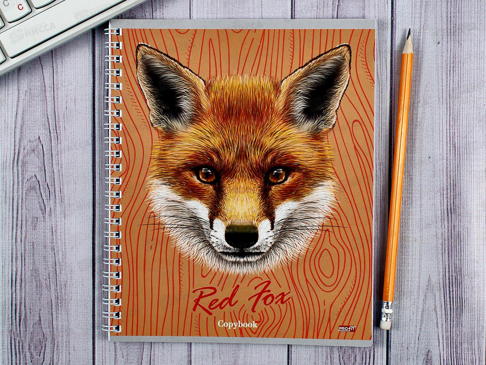 Тетрадь 48л кл. Profit Мордочки лис, гребень, 48-3586 *10/80