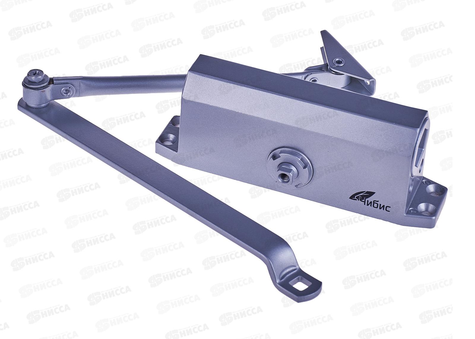 Доводчик дверной  60-80кг серебро ЧИБИС  *10