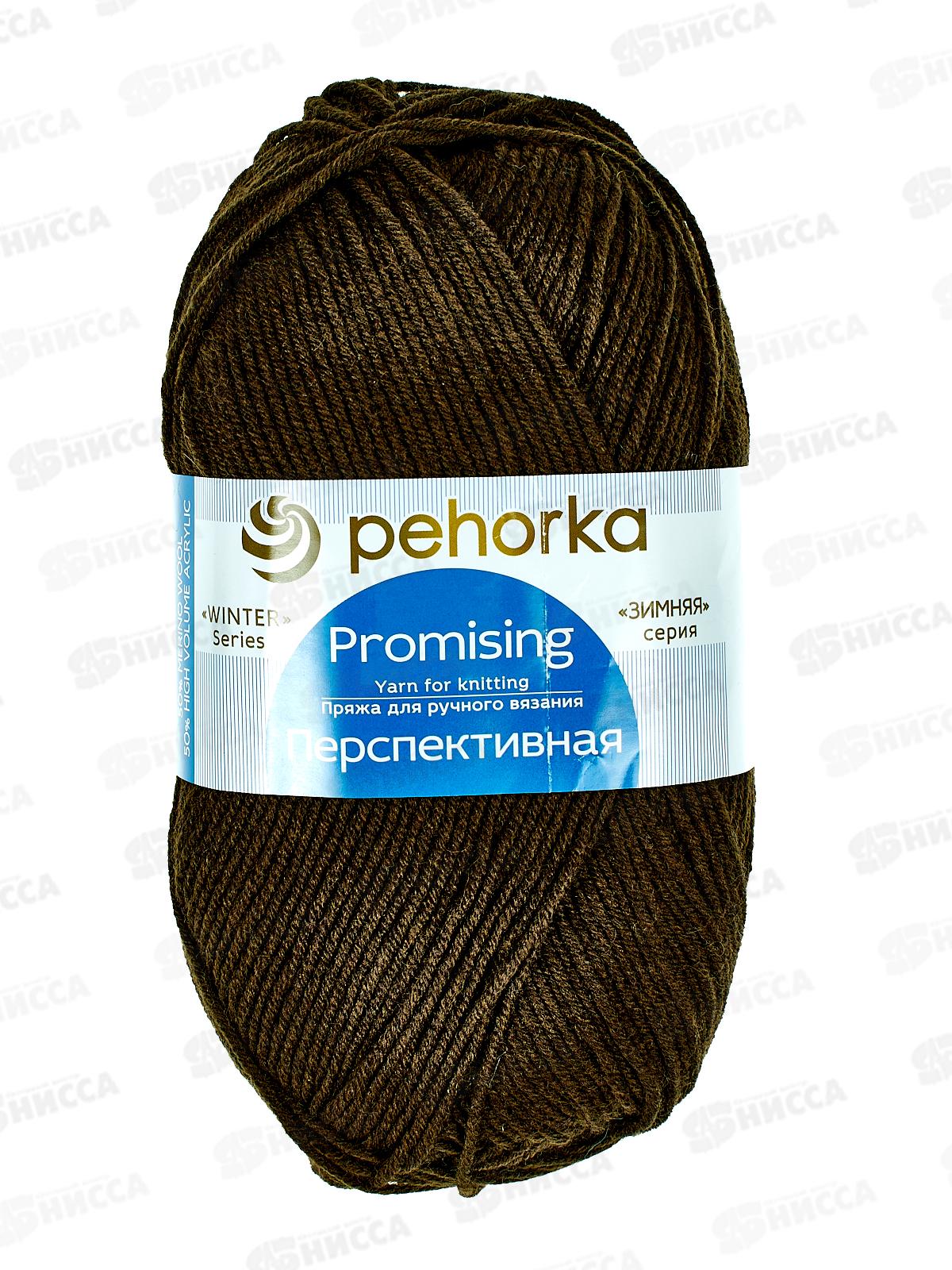 Пряжа Перспективная 251 Коричневый 100г 270м  шерсть50% акрил50%