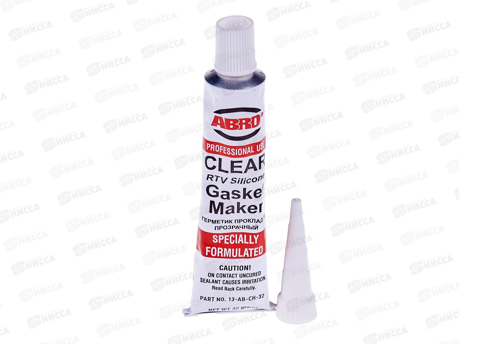 Герметик прокладок ABRO MASTERS прозрачный 32г  *45
