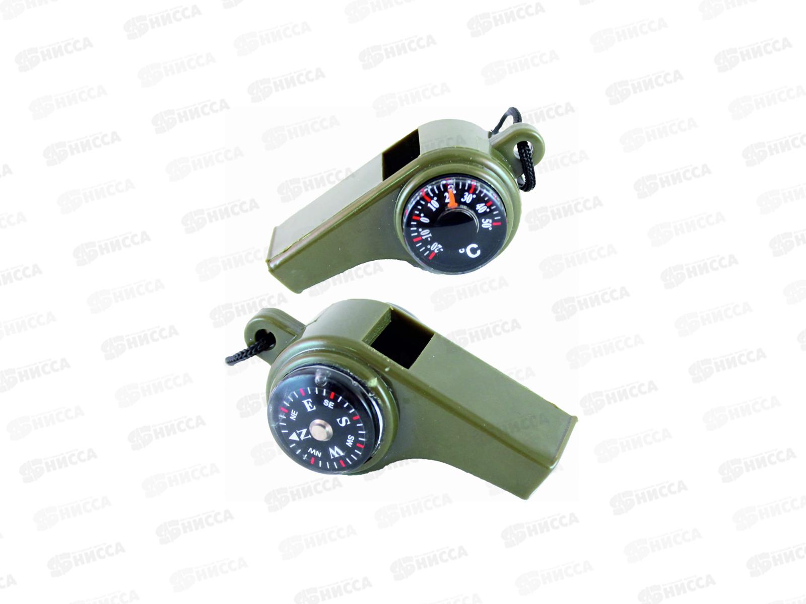 Компас-термометр (свисток) Следопыт на блистере, TCP-08