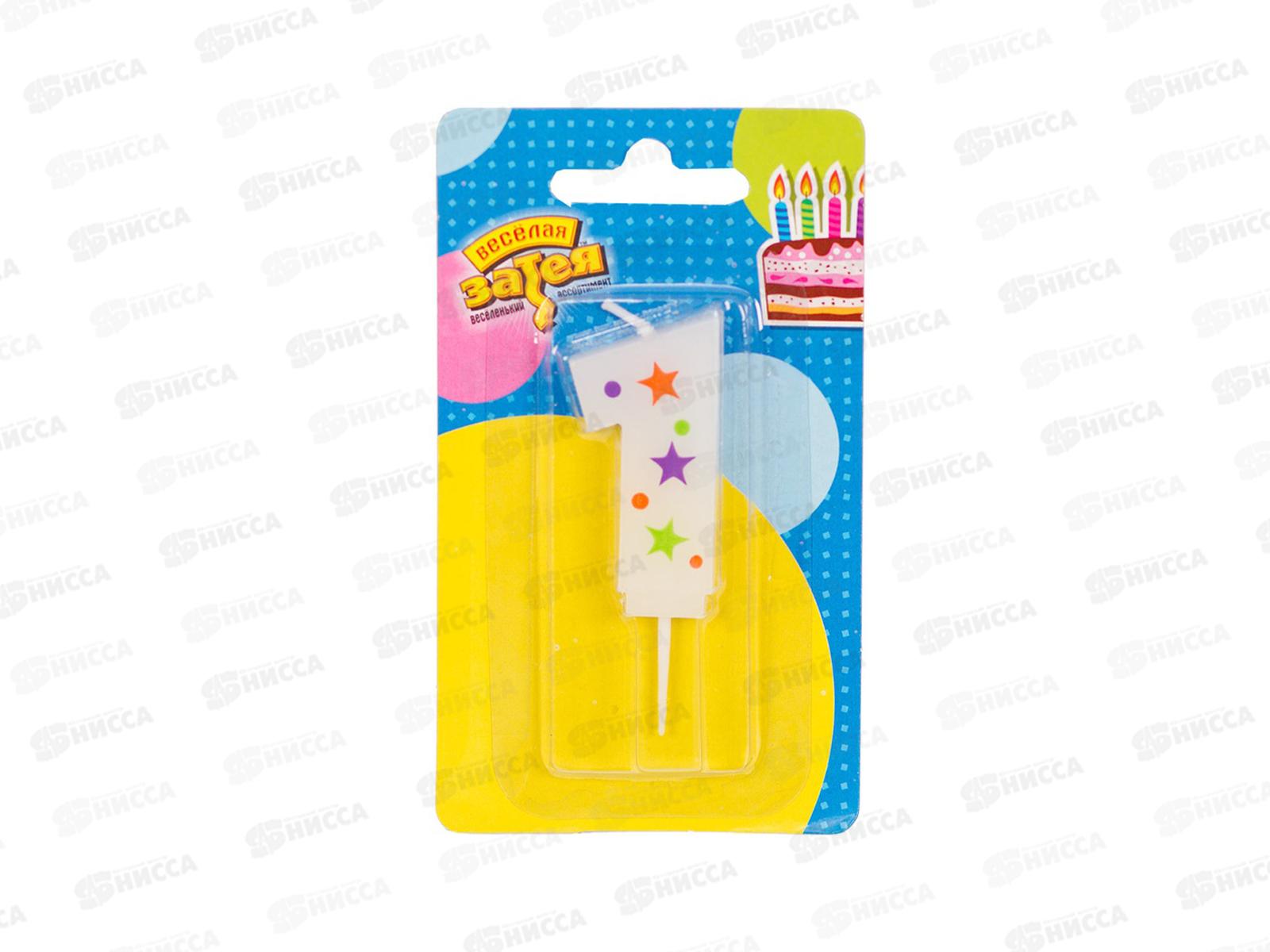 Свеча - цифра &quot1&quot Звезды 5см /V, 1502-4225